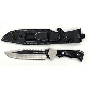 Rugged Stainless Steel Fixed Blade Knife Heavy Duty Outdoor Camping Tool Sheath